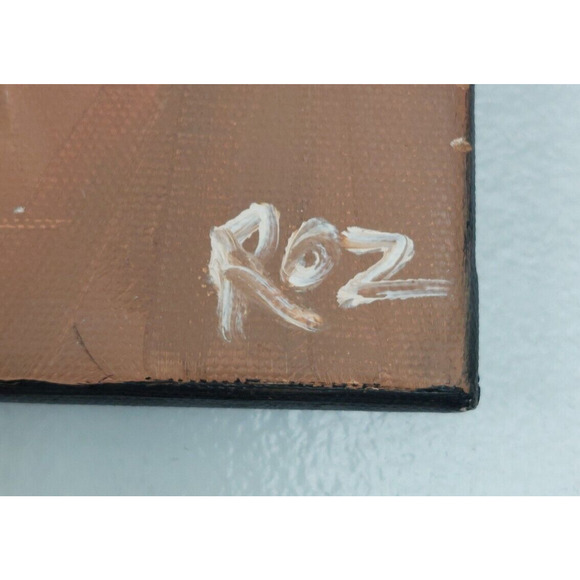 Nest & 3 Blue Eggs #133 Original 12 X 12 Inch Oil Painting by Roz - Picture 3 of 5